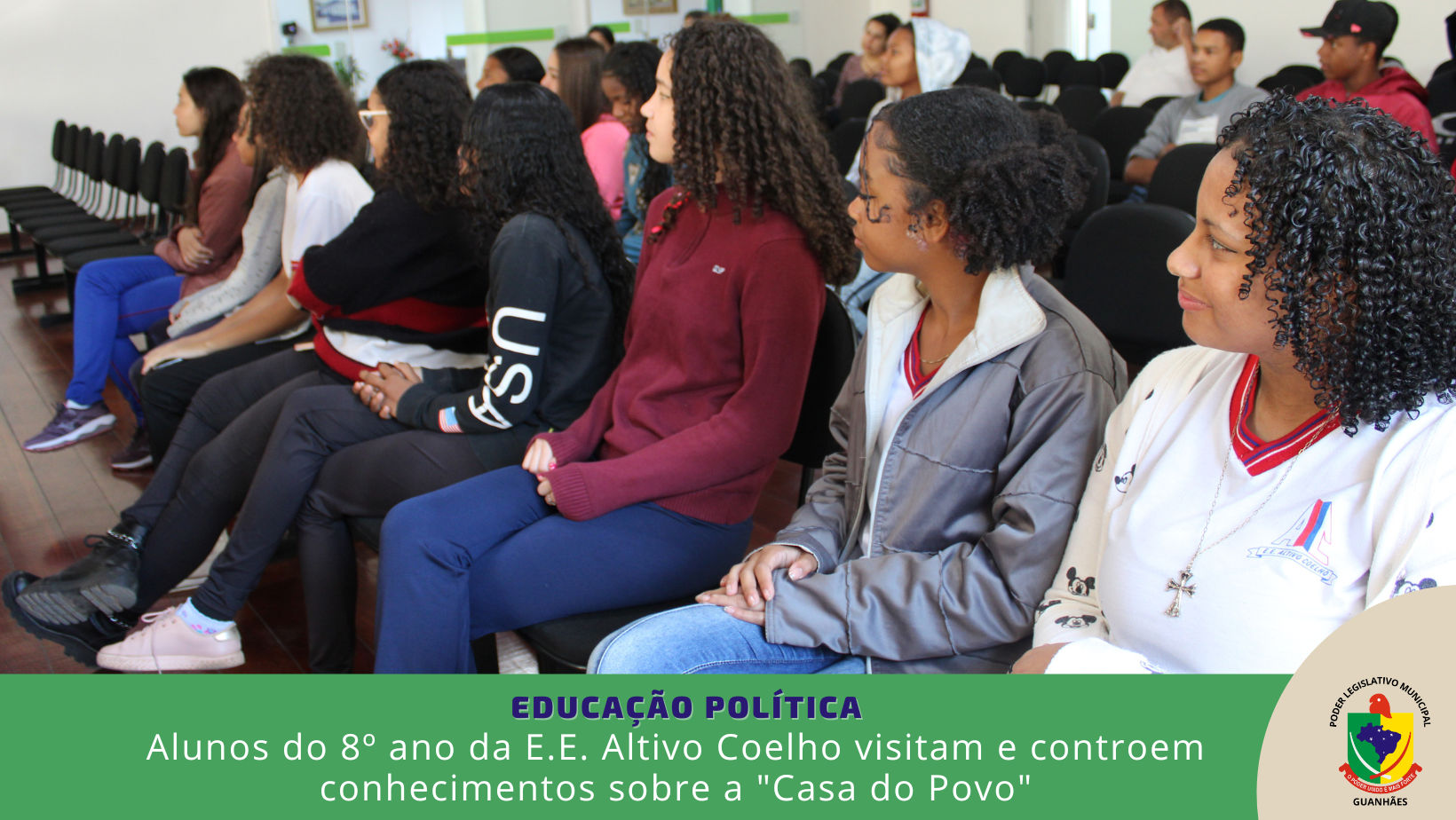 Alunos do 8º ano da E.E. Altivo Coelho visitam e controem conhecimentos sobre a "Casa do Povo"