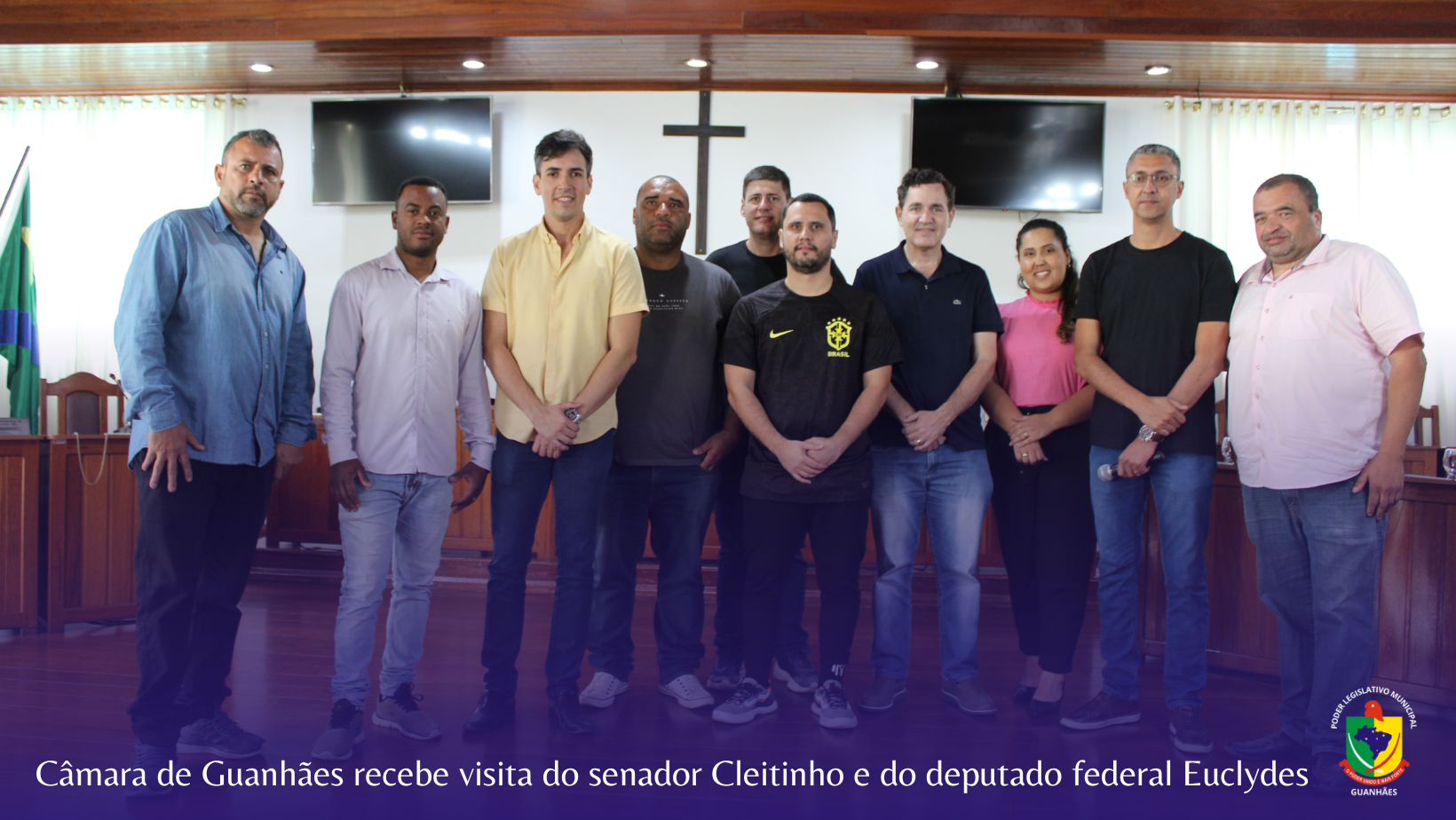 Câmara de Guanhães recebe visita do senador Cleitinho e do deputado federal Euclydes 